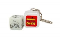 Dado com chaveiro Funny Dice brilha no escuro